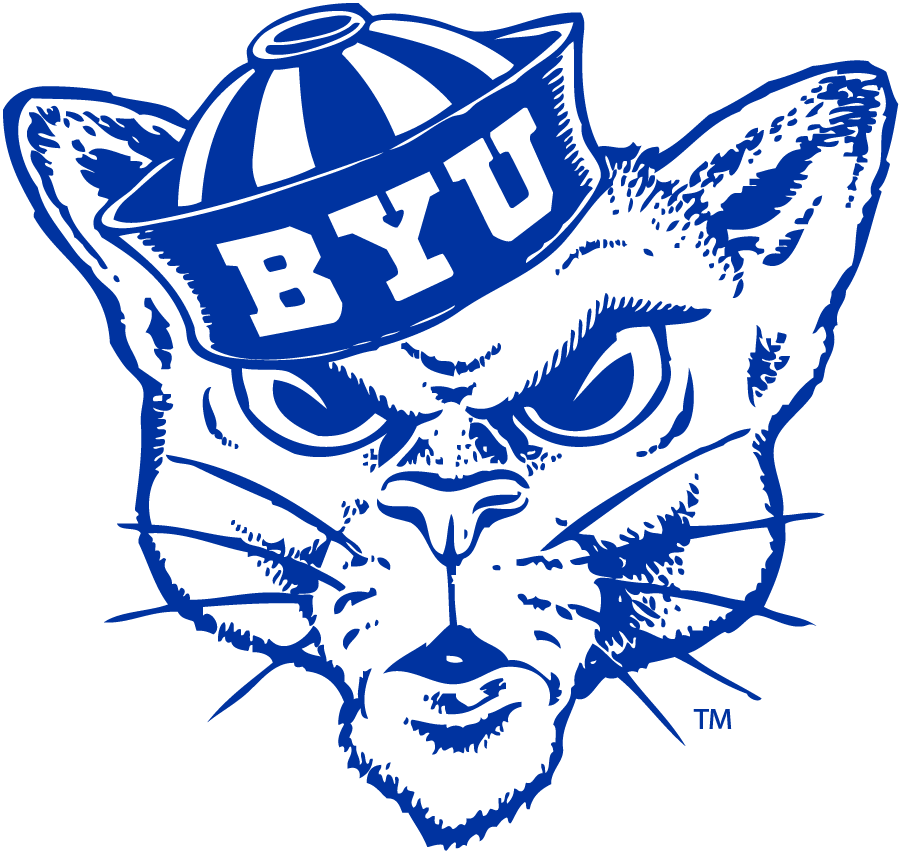 Brigham Young Cougars 1964-1982 Primary Logo iron on transfers for T-shirts